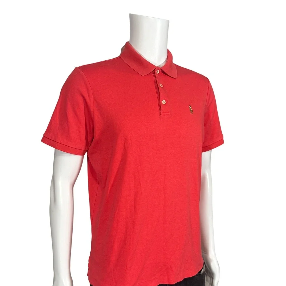Polo Ralph Lauren Mens Classic Fit Red/Orange Short‎ Sleeve Polo Shirt Size M